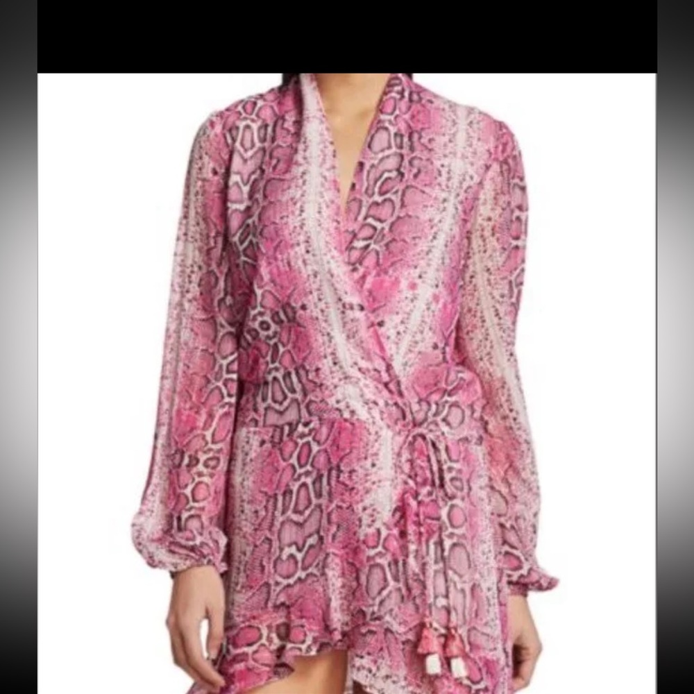 Rocco Sand NWT Lexi Pink Snake
Print Wrap Dress